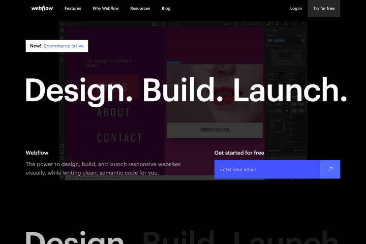 Webflow website preview